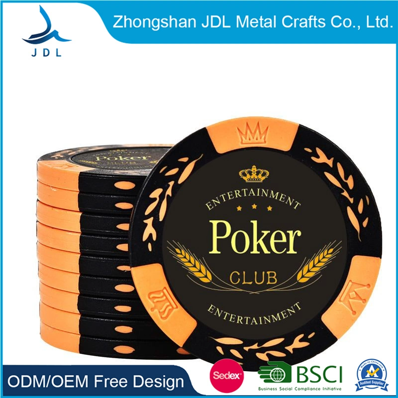 Custom Made Wholesale High Quality Poker Chips Clay Monte Carlo Poker Casino Chips 40mm Manufacturing Poker Chips Jetton in Stock