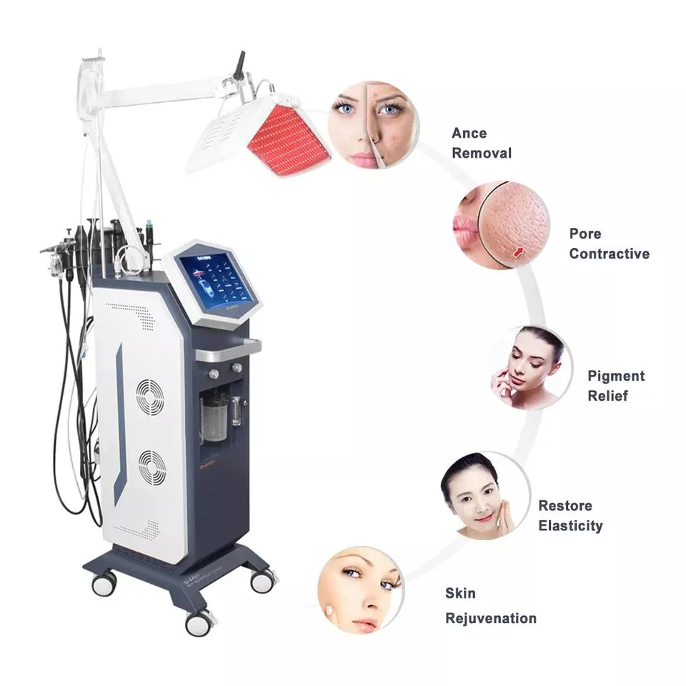 Hydro Facial Micro Machine Water Aqua Dermabrasion Water Dermabrasion Oxygen Jet Peeling PDT LED Bio Light Therapy Hydrafacial Machine