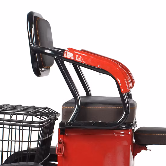Tricycle électrique à trois roues avec toit et housse de pluie